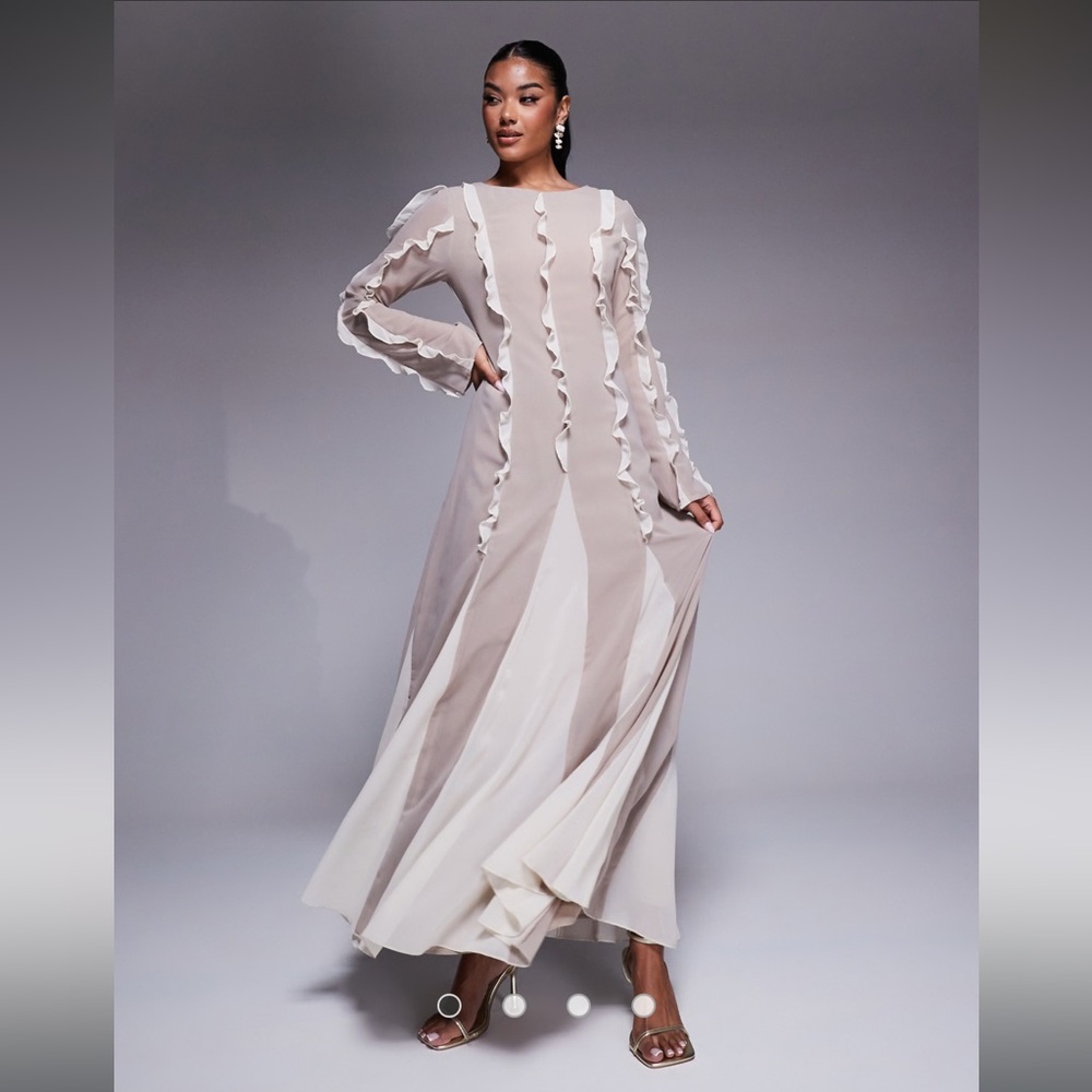 ASOS Frill Seam Maxi Dress